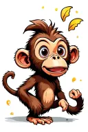 cute surprised Monkey tattoo design idea