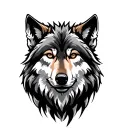 Wolf tattoo design idea