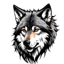 Wolf tattoo design idea