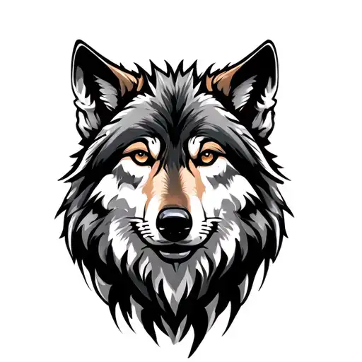 Wolf tattoo design idea
