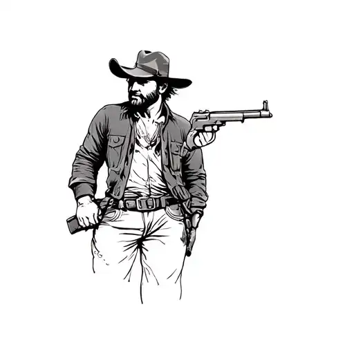 red dead redemption two Arthur morgan inspired tattoo design idea