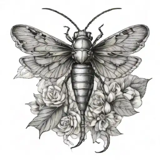 Katydid tattoo design idea