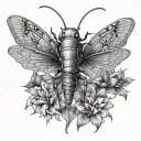 Katydid tattoo design idea