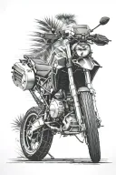 bmw, palms tattoo design idea