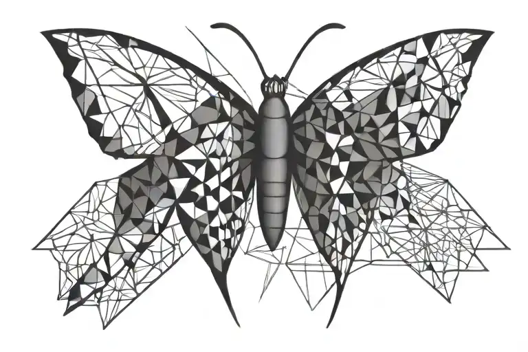 masculine butterfly tattoo showcasing tattoo design idea