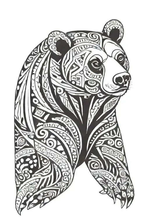 gay bear wearing tattoo design idea