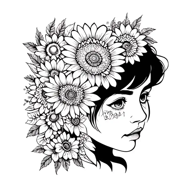 Birth Date 04 01 1994 assandh haryana indi flowerchild hippie fillers tattoo design idea