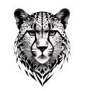 Mandala geometric cheetah for rib cage tattoo design idea