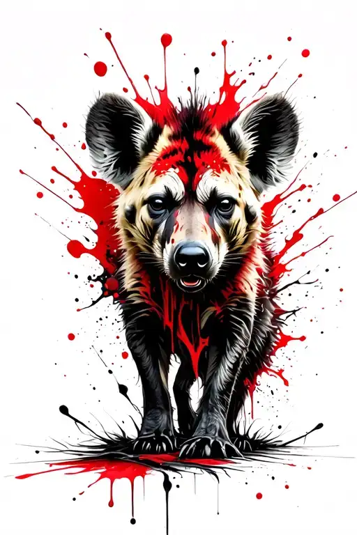 hyena tattoo design idea
