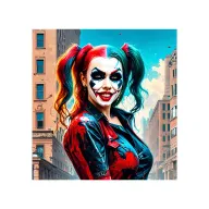 harley quinn destroyed city tattoo design idea