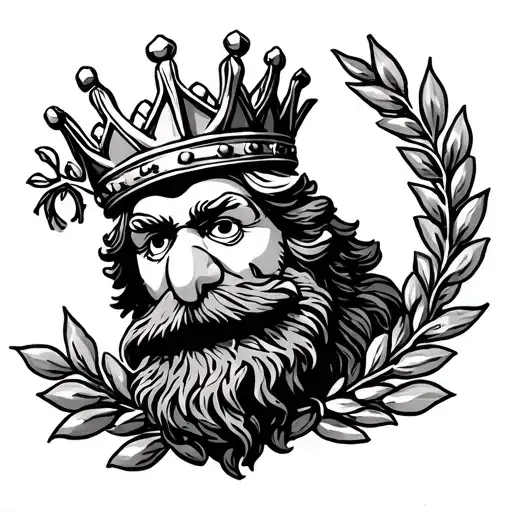 Colosseum Roman Elmo with laurel crown tattoo design idea