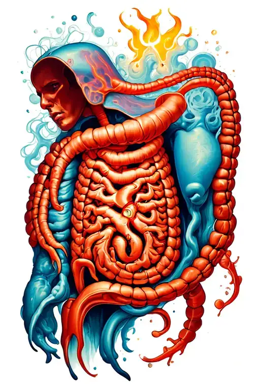 colon and bladder cancer survivor power strength tattoo design idea