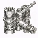 spark plugs piston tattoo design idea
