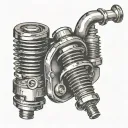 spark plugs piston tattoo design idea