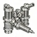 spark plugs piston tattoo design idea