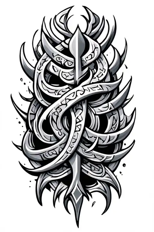 Viking runes, tribals tattoo design idea