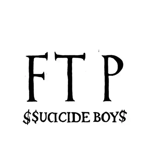 FTP inscription in $uicideboy$ tattoo design idea