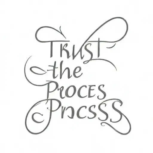 trust the process written tattoo design idea
