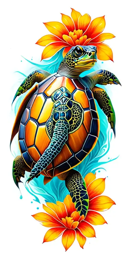 turtle tattoo design idea