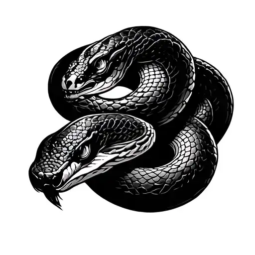 double headed snake tattoo design idea