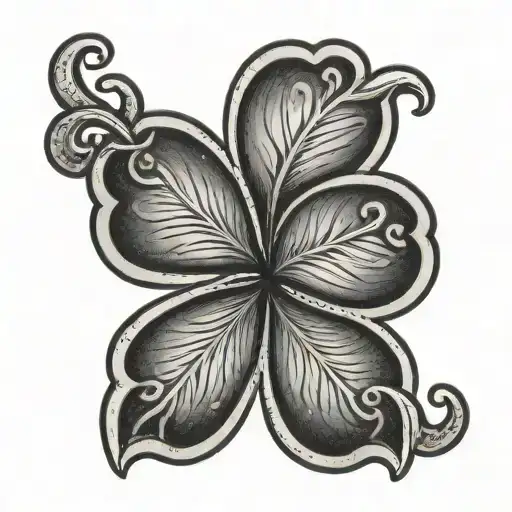 Three Leaf Clover with the word Unlucky tattoo design idea