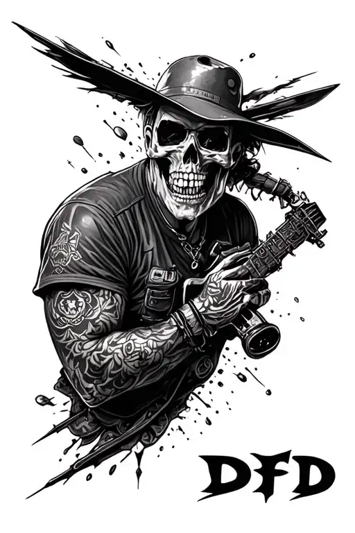 DFD and adrenaline junkie tattoo design idea