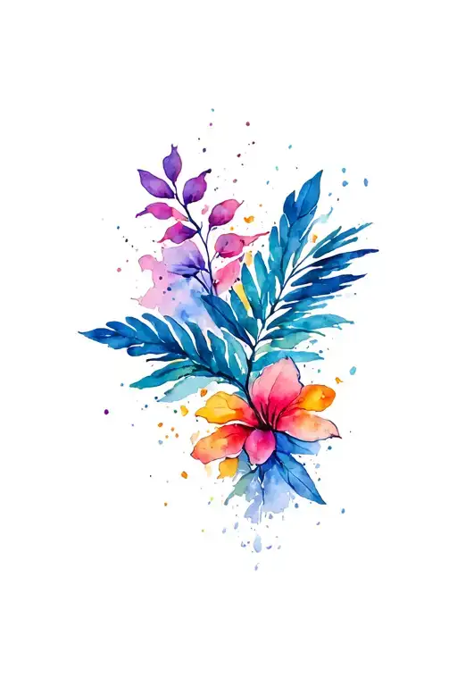 Flamboyan dominican republic tattoo design idea