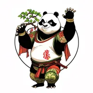 Kung Fu Panda's Master Oogway and Peach Tree tattoo design idea