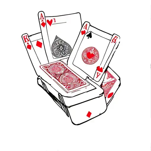 risk nothing gain nothing with gambling tattoo design idea