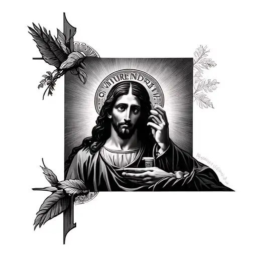I recently accepted christ into my life, I was saved. I keep feeling the word "Surrendered" in my mind.  tattoo design idea