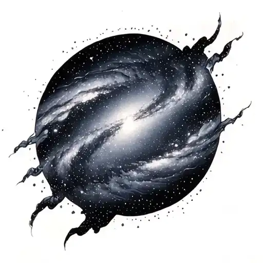 milky way galaxy tattoo design idea