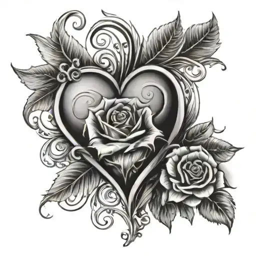 Anna Eliana Tiana names shaped in a heart for my upper leg tattoo design idea