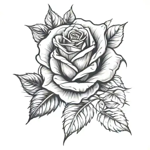 dying rose, love tattoo design idea
