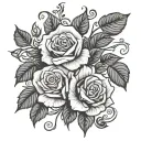 rose vine tattoo design idea