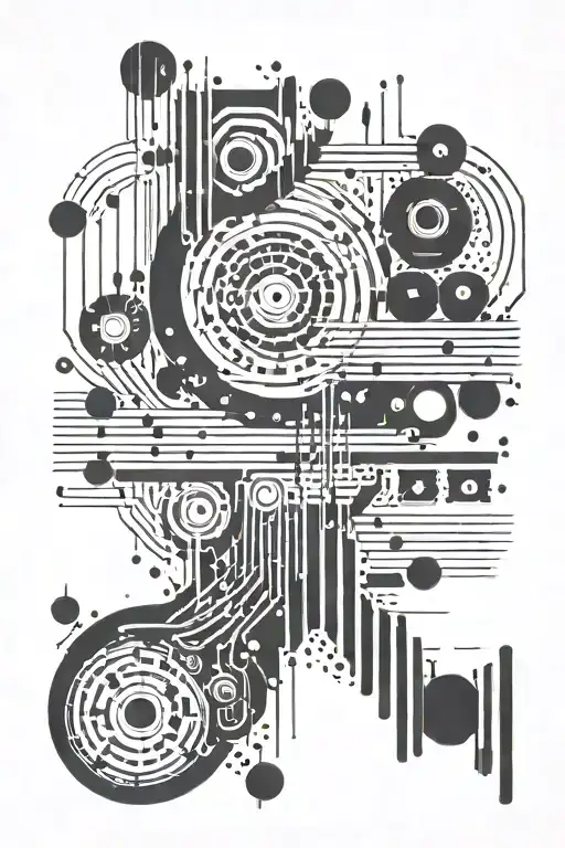 morse code flowing tattoo design idea