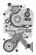 morse code flowing tattoo design idea