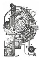 morse code flowing tattoo design idea