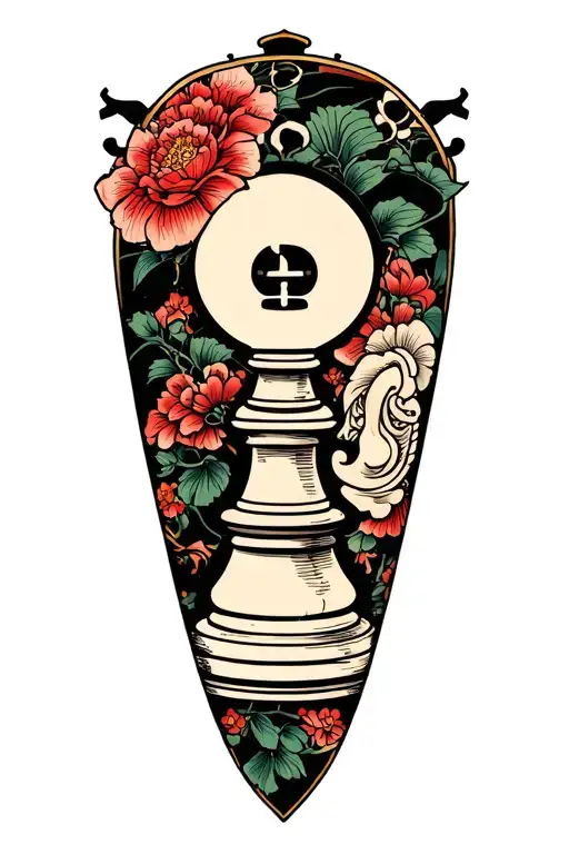 chess piece tattoo design idea