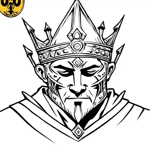 king Baldwin IV masked tattoo design idea