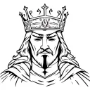 king Baldwin IV masked tattoo design idea