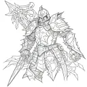 gothic knight  tattoo design idea