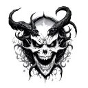 Dark Evil tattoo design idea