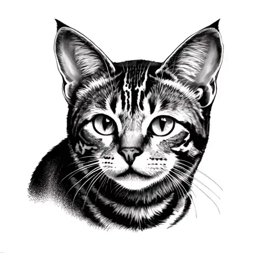 Space Bengal cat tattoo design idea