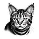 Space Bengal cat tattoo design idea