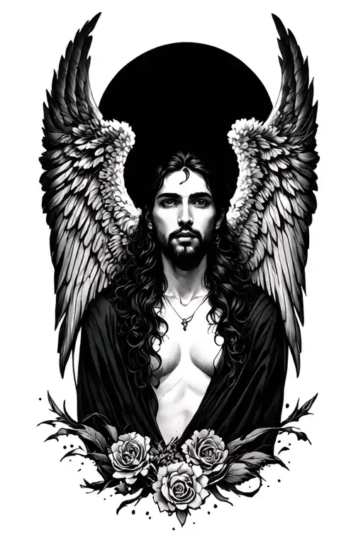 Angel Miguel Arcanjo tattoo design idea