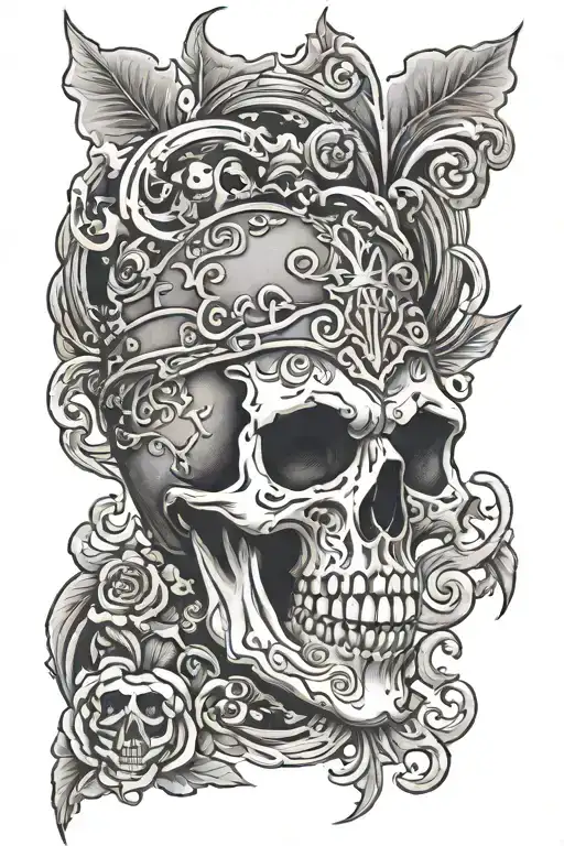Ghost/skull shade and smoke tattoo tattoo design idea