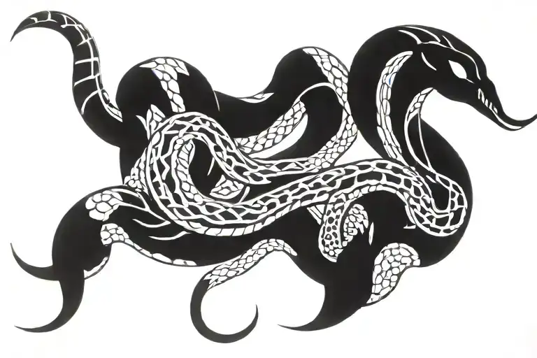 snake named Aaron tattoo design idea