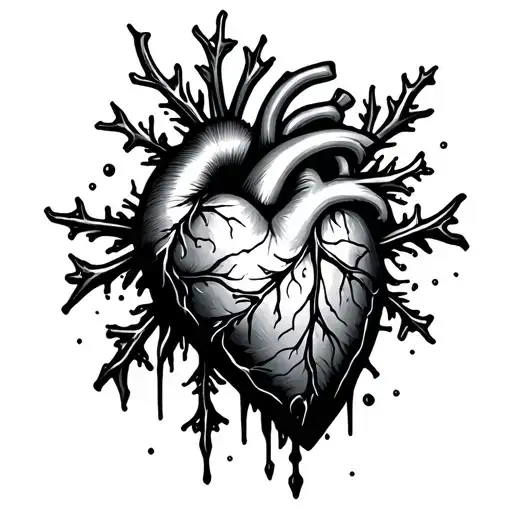 frozen heart tattoo design idea