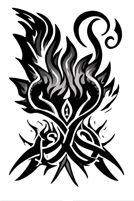 camp, fire, love, family, music, motorcycle , lord of the rings, software dev, technology , mythology, Celtic symbols tattoo design idea