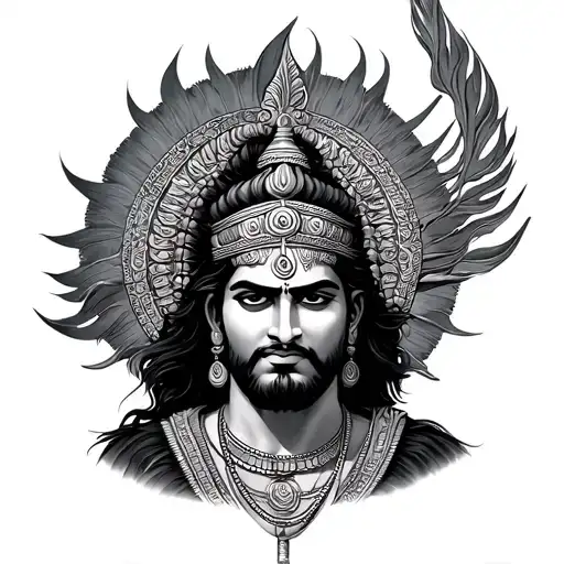 Mahabharat Karna with Duryodhana tattoo design idea
